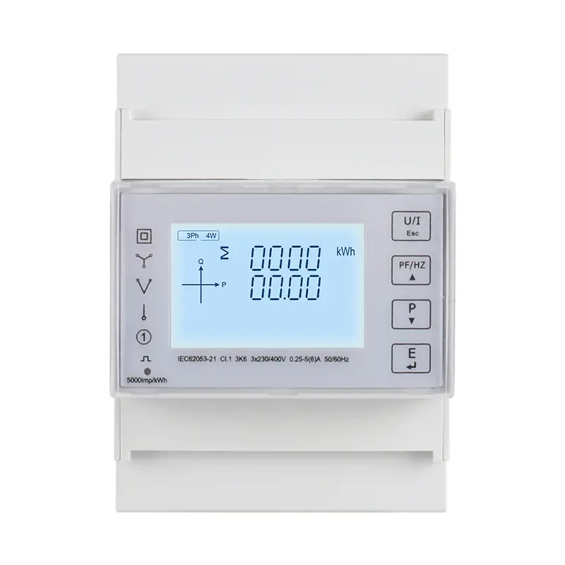 Tri faza štiri žična din železniška večfunkcija Energy Smart Remeter